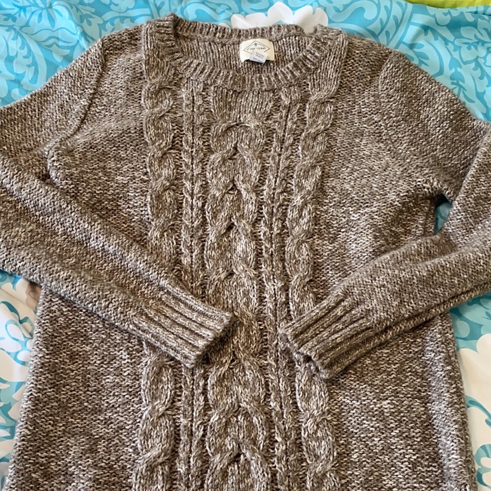 Long brown sweater